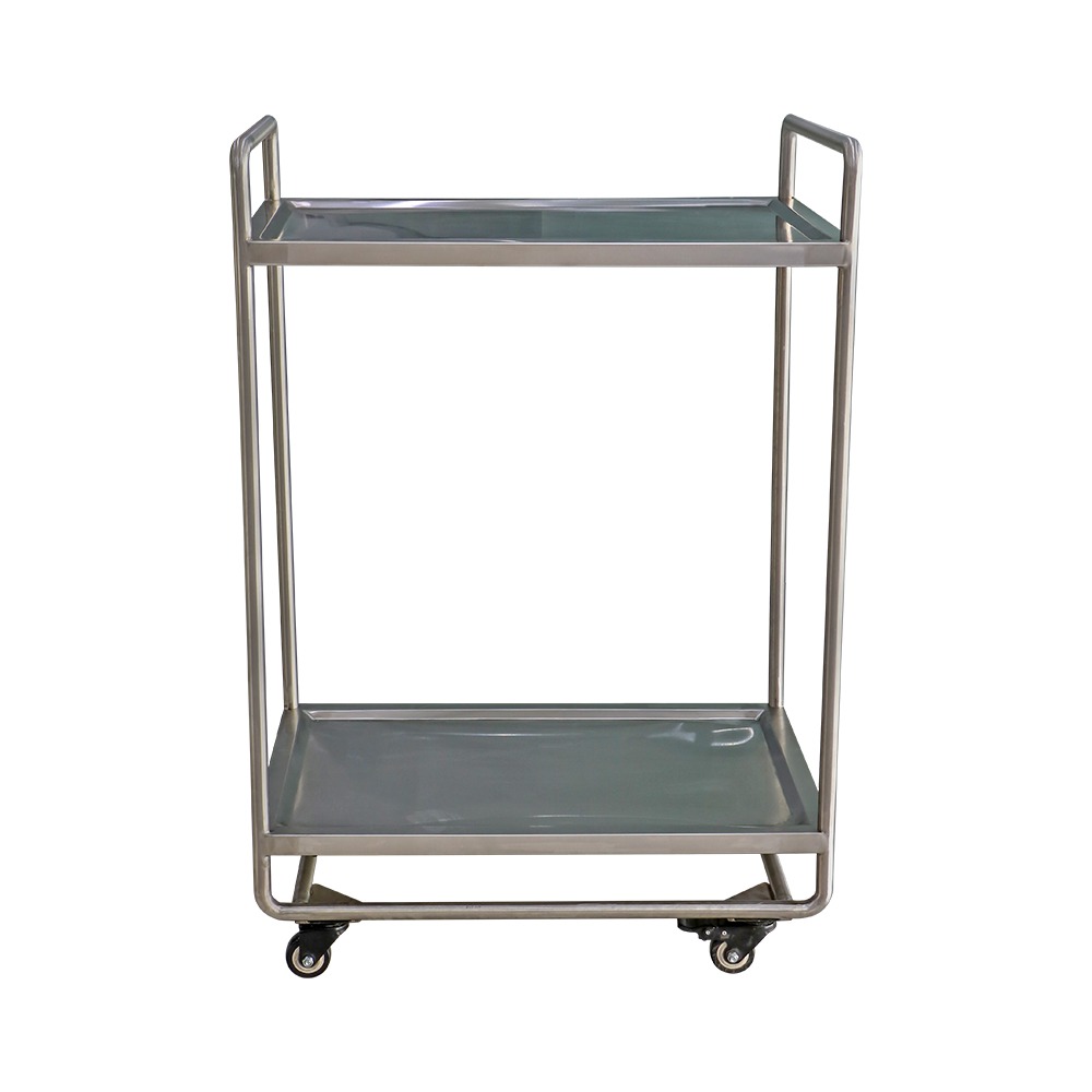 Brooks 2-Tier Stainless Steel Utility Serving Cart