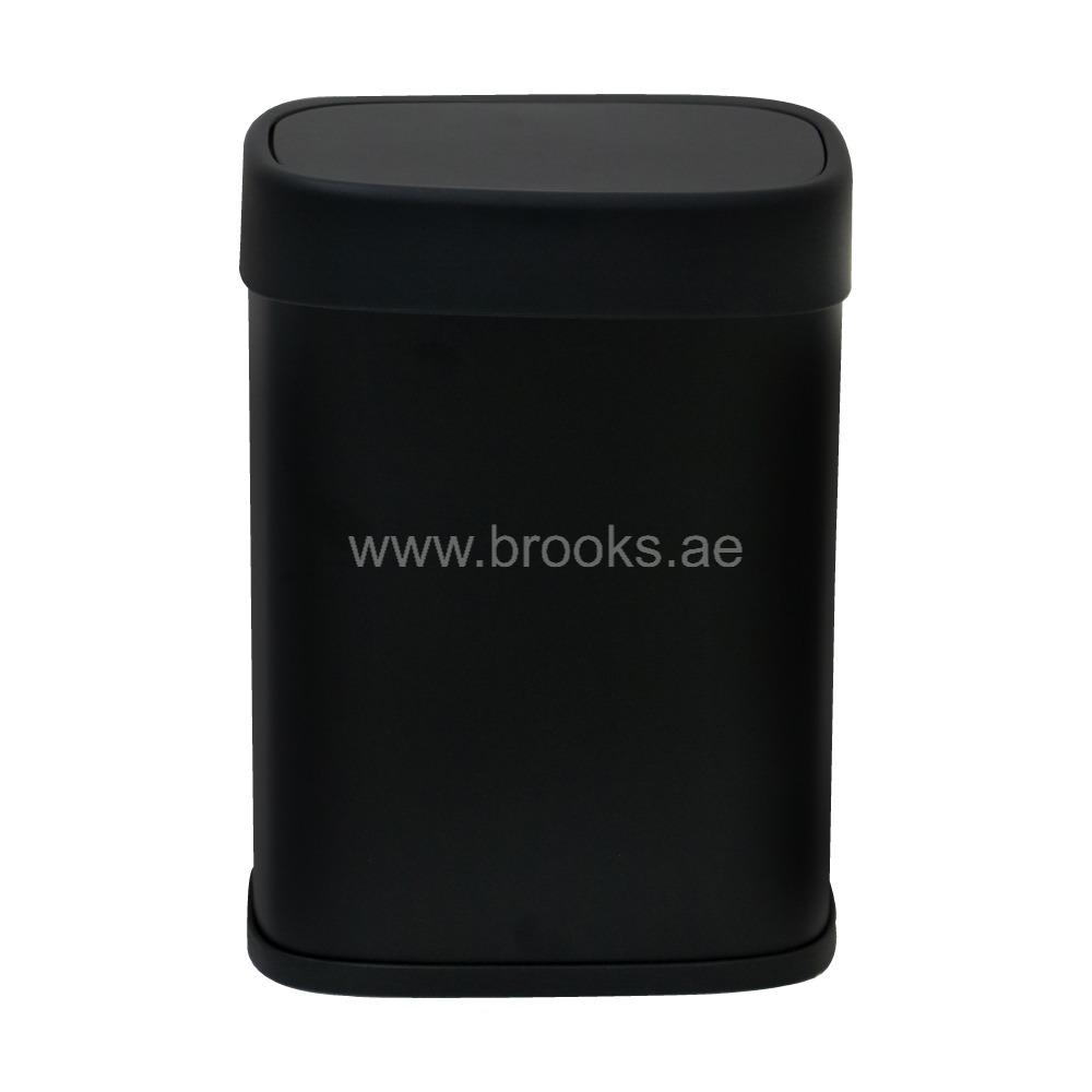 Brooks Metal Rectangle Push Bin Black 3LtrÂ