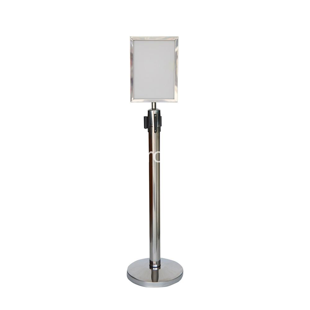 Double Side Rectractable A4 Vertical Header & Stand Silver 