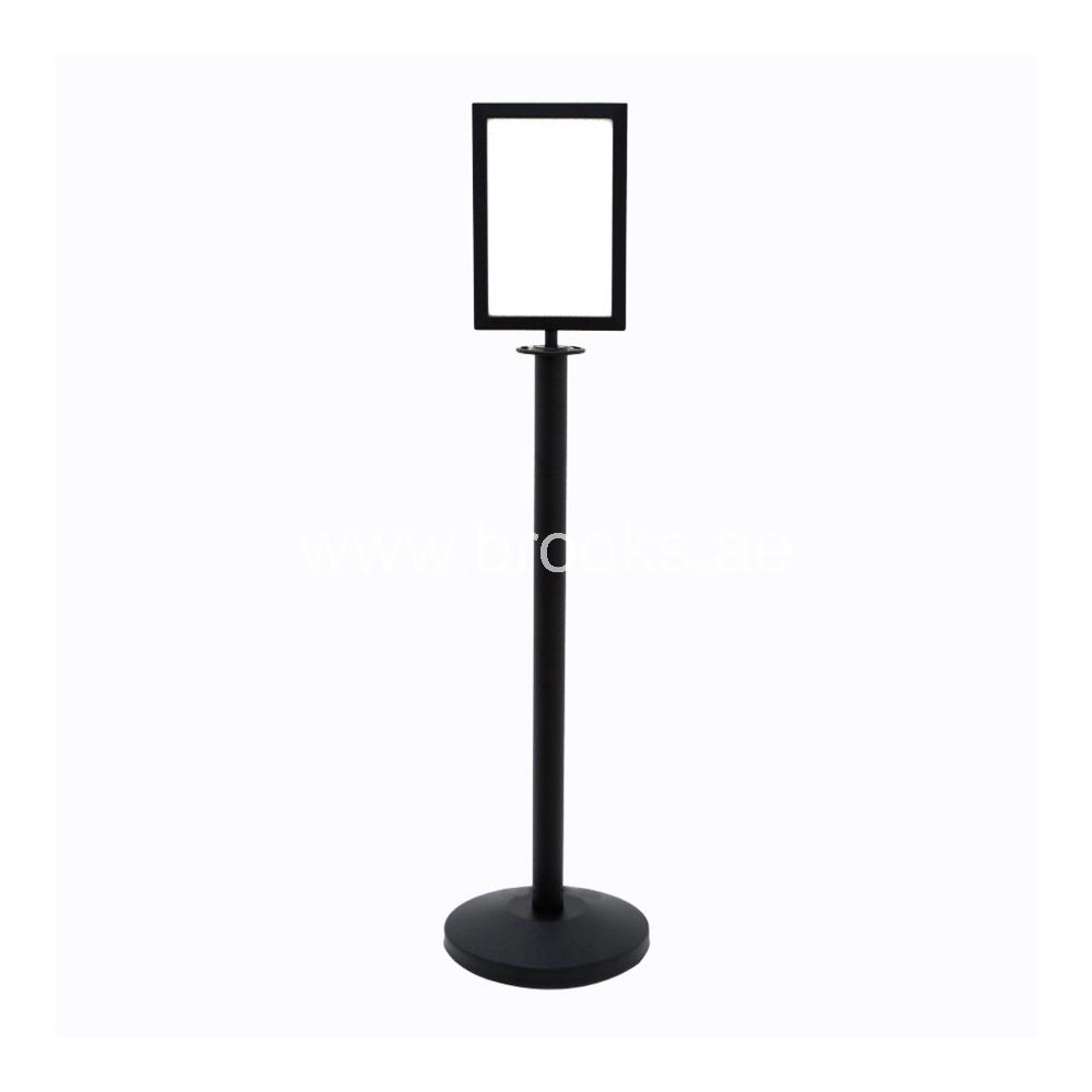 Information Stand Double Sided A4 Vertical Black