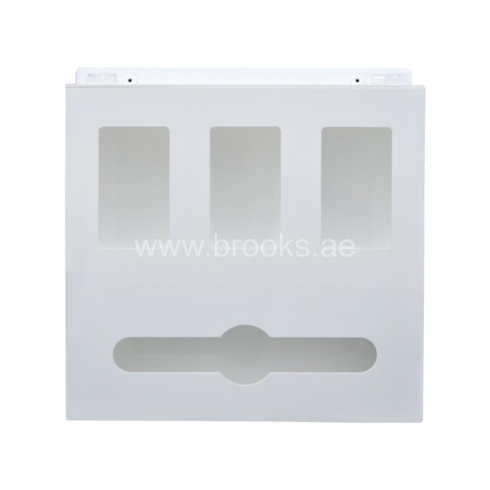 Veelex White Acrylic Disposable Glove/Face Mask/Hairnet Wall Mount Dispenser 