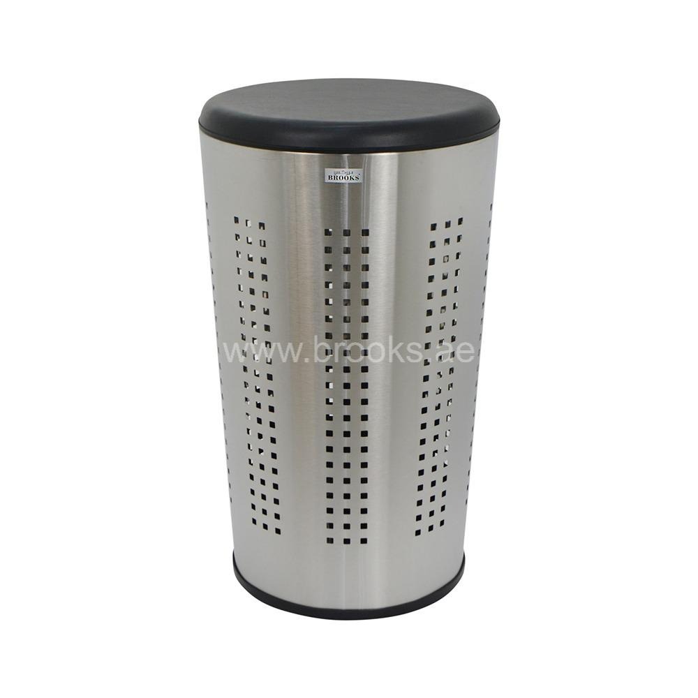 Keflex Round SS Laundry Bin 46Ltr 