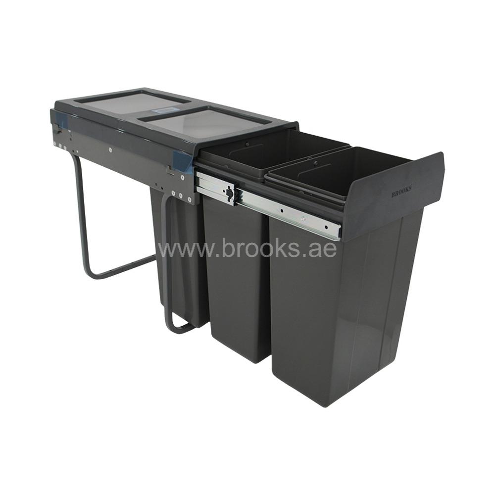 Brooks Forma Kitchen Cabinet With 3 Bucket 30Ltr