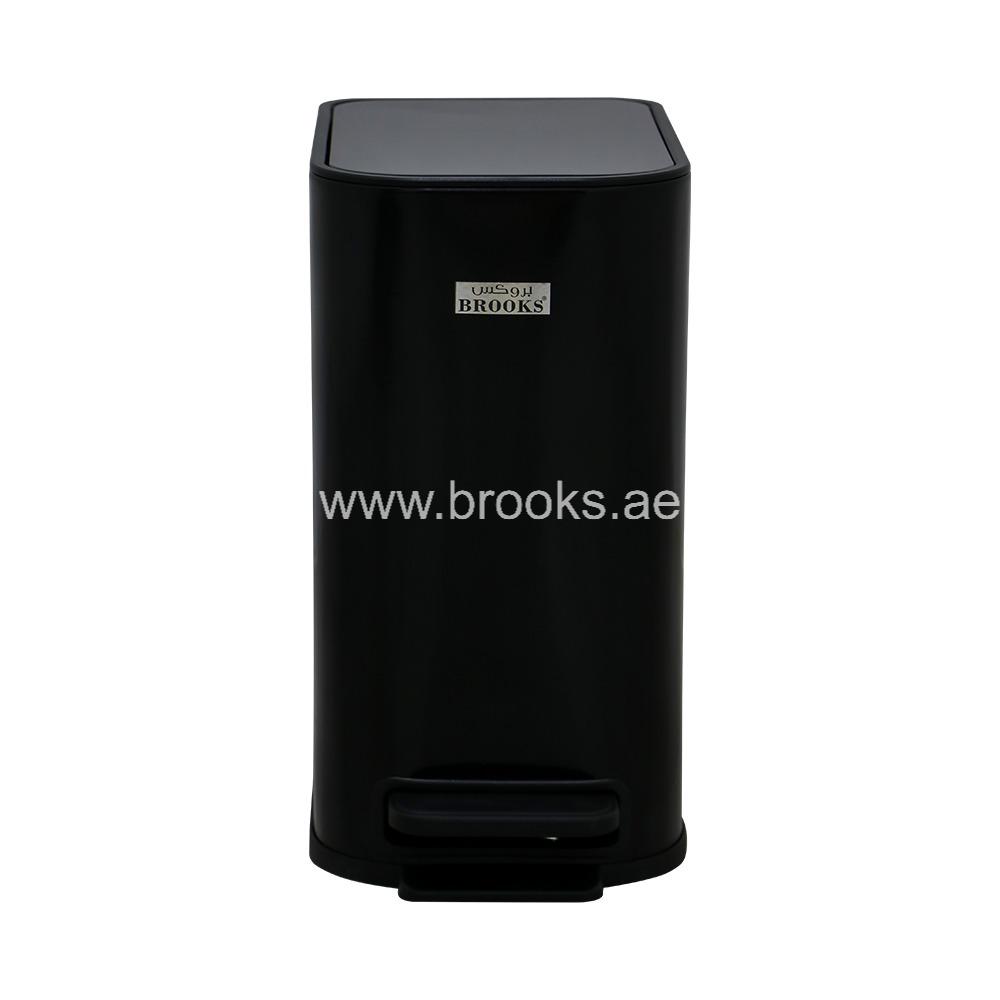 Brooks Valio Metal Pedal Bin 5Ltr . Black 