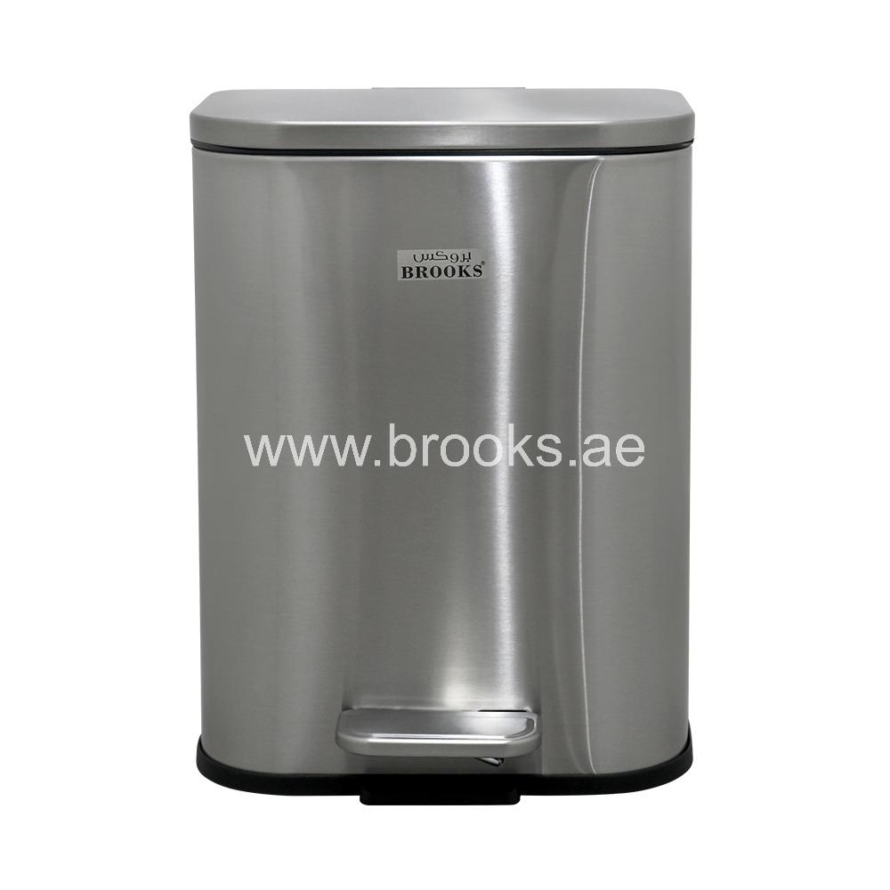 Brooks Riva SS OD FRP Pedal Bin 5 Ltr Silver 
