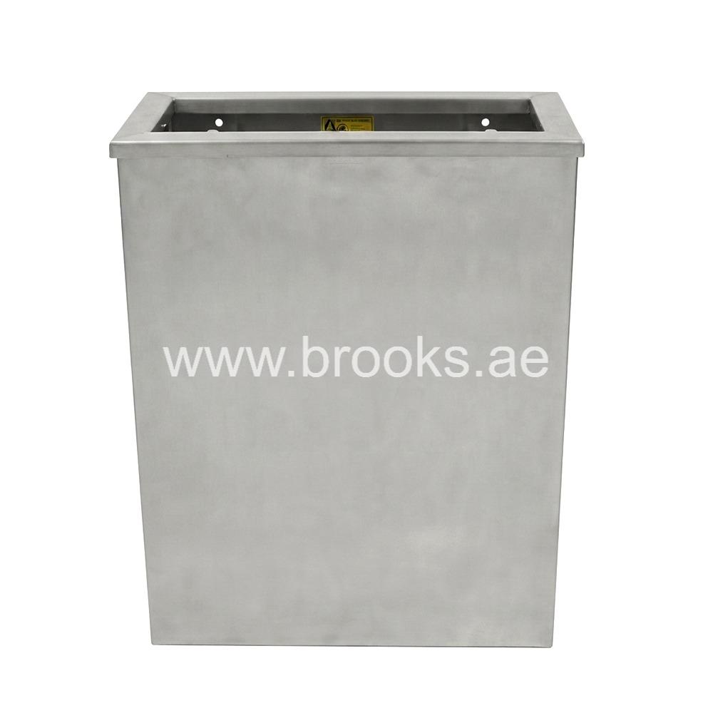 SS Wall Mounted Bin Silver 23Ltr 