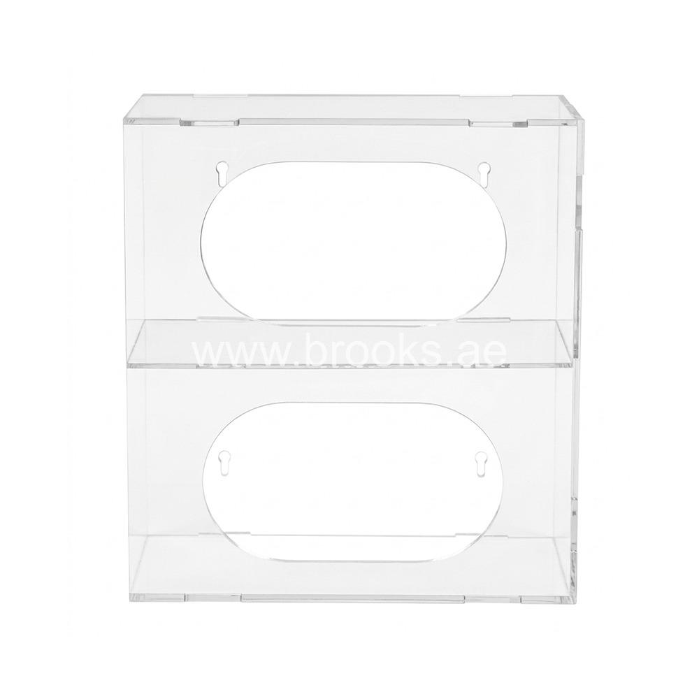 Veelex Clear Acrylic Wall Mounted 2 Tier Gloves Dispenser