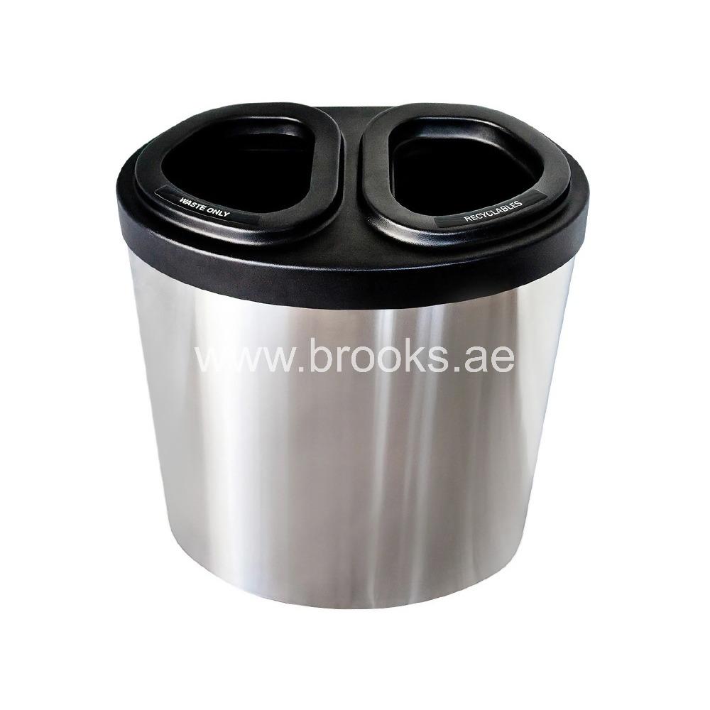 Kovah SS 2 Stream Recycle Bin 166Ltr 