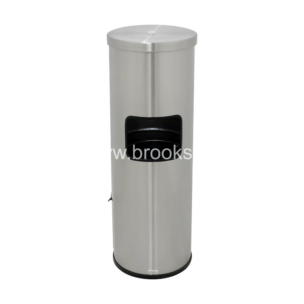 Brooks INOX SS Wet Tissue Dispenser Bin Silver 