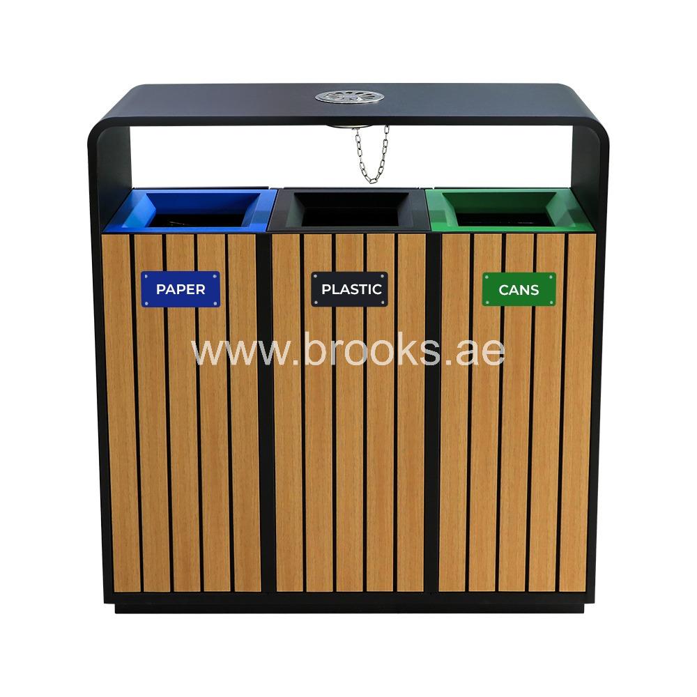 Brooks Kexxa GS+PW 3 Stream Recycle Bin with Ashtray 105Ltr 